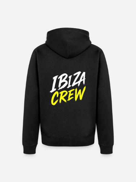 Ibiza Crew - Unisex Premium Organic Zip Hoodie - black