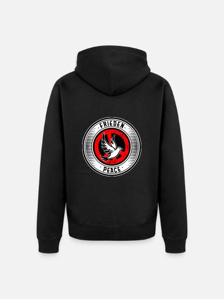 Frieden Peace - Veste à capuche bio Premium Unisexe - noir