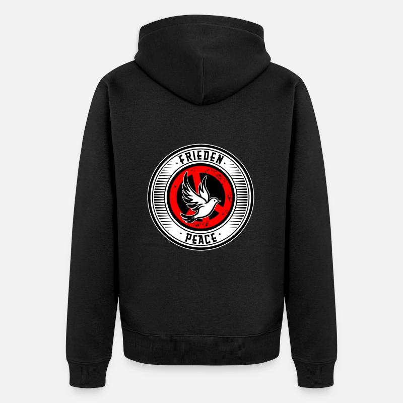Frieden Peace - Veste à capuche bio Premium Unisexe - noir