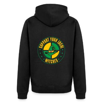 Witches - Unisex Premium Organic Zip Hoodie - black - Back - Nico (187cm)