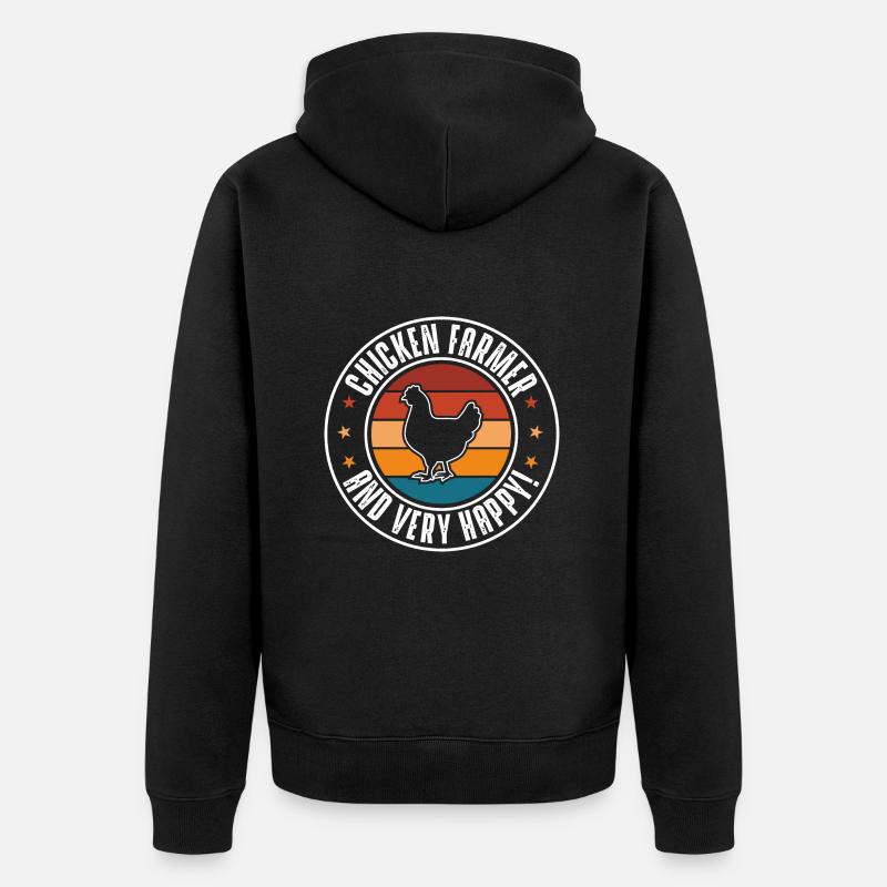 Poulet - Veste à capuche bio Premium Unisexe - noir