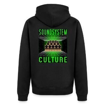 Espace culturel Soundsystem - Veste à capuche bio Premium Unisexe - noir - Dos - Nico (187cm)