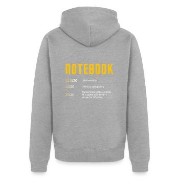 Remembering video games - Unisex Premium Organic Zip Hoodie - heather grey - Back - Nico (187cm)