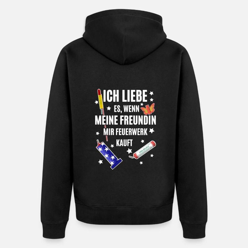 Pyro Freak - Unisex Premium Bio Zip Hoodie - Schwarz