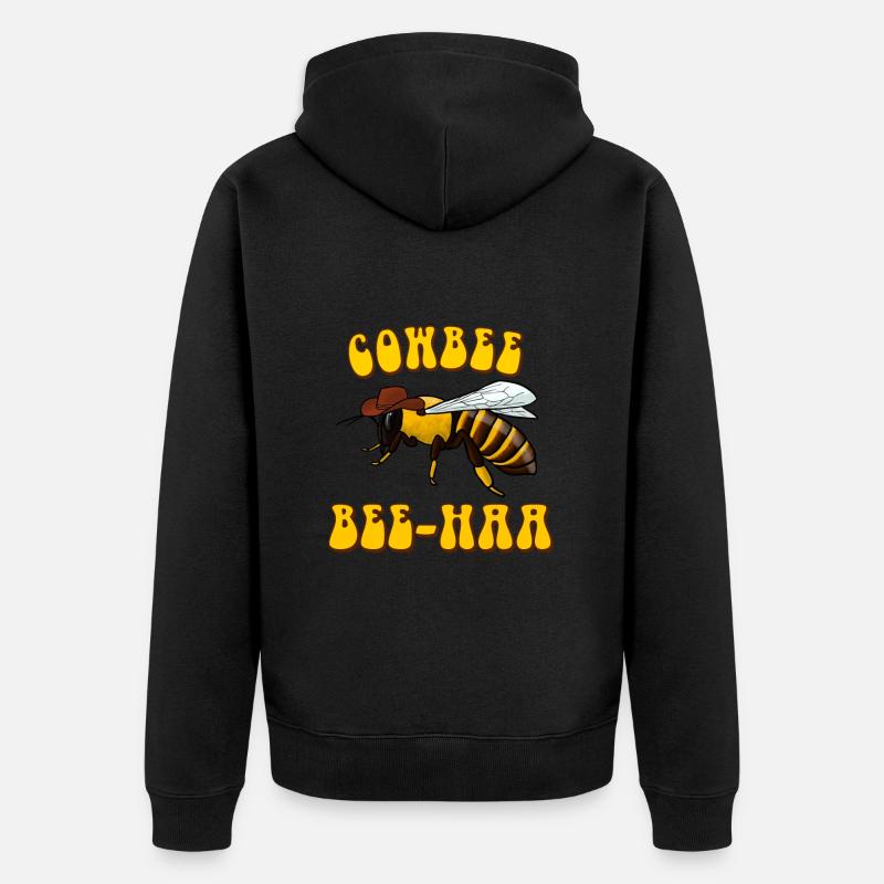 Cowboy Bee Cowbee Bee-Haa - Veste à capuche bio Premium Unisexe - noir