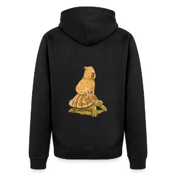 Capybara - Veste à capuche bio Premium Unisexe - noir - Dos - Nico (187cm)