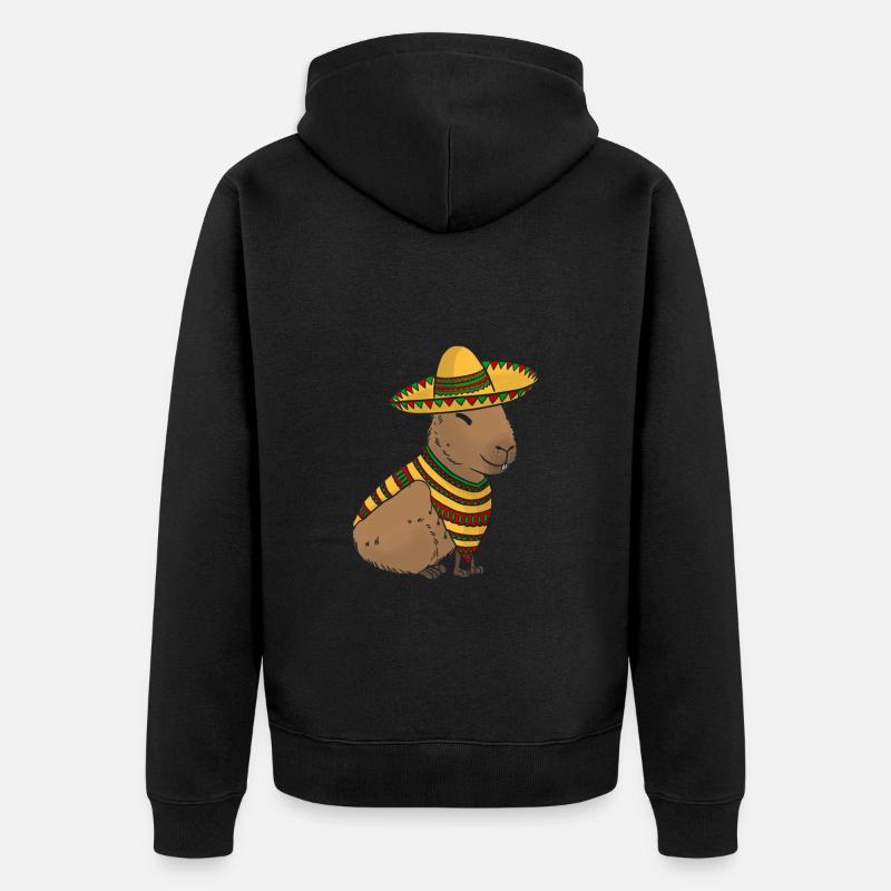 Capybara mexicain - Veste à capuche bio Premium Unisexe - noir