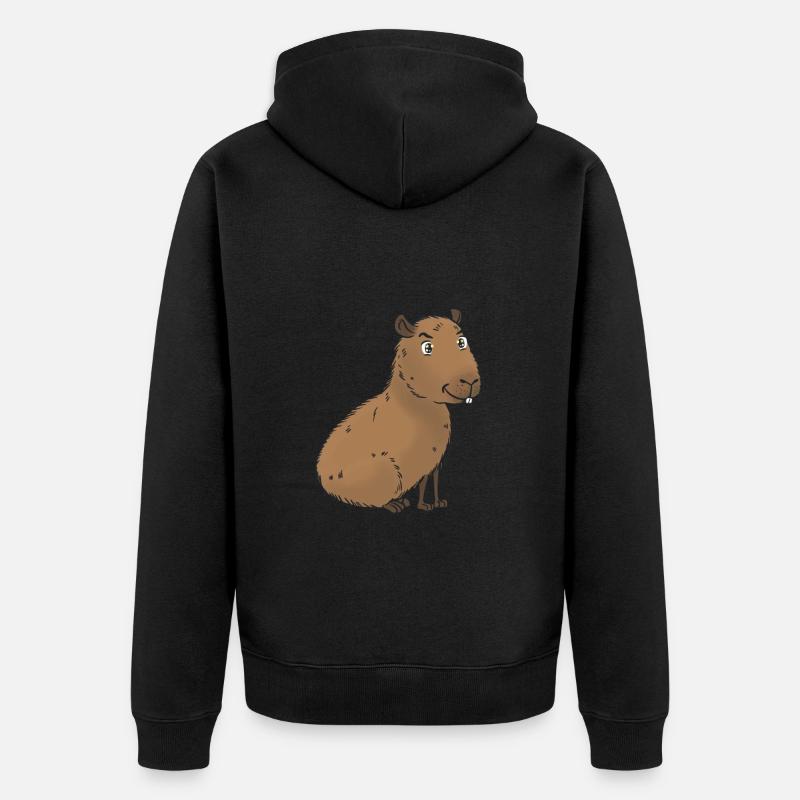 Capybara - Veste à capuche bio Premium Unisexe - noir