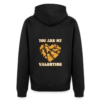 Tu es ma Saint-Valentin Capybara Saint-Valentin - Veste à capuche bio Premium Unisexe - noir - Dos - Nico (187cm)