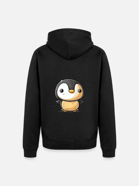Bébé pingouin - Veste à capuche bio Premium Unisexe - noir