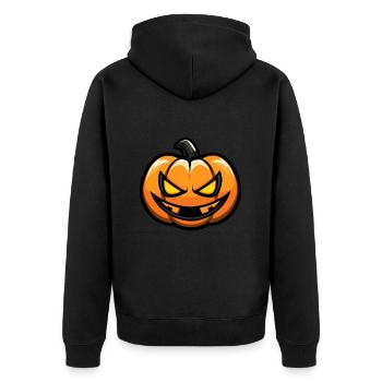 Citrouille BD d’Halloween - Veste à capuche bio Premium Unisexe - noir - Dos - Nico (187cm)