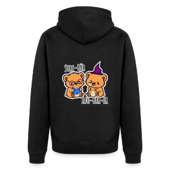 Meilleurs amis mignons : StreBär et ZauBärer - Veste à capuche bio Premium Unisexe - noir - Dos - Nico (187cm)