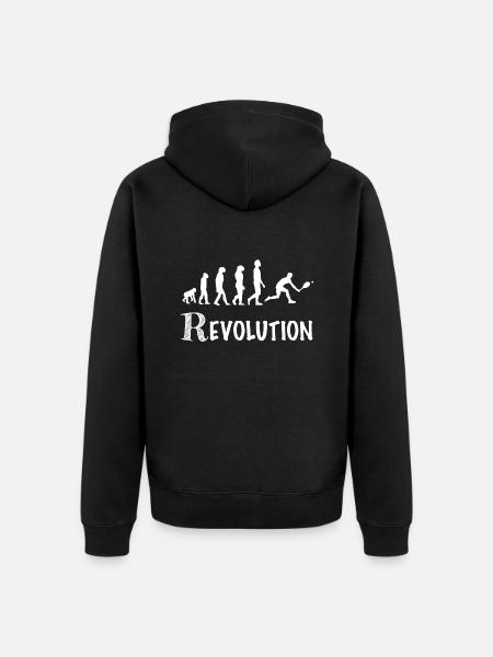 Padelspieler-Revolution Padelistischer Humor - Unisex Premium Bio Zip Hoodie - Schwarz