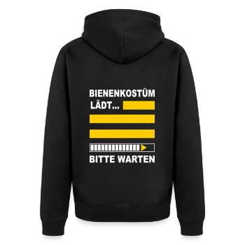 Bienenkostüm Biene Kostüm lädt Bienen Kein Kostüm - Unisex Premium Bio Zip Hoodie - Schwarz - Hinten - Nico (187cm)