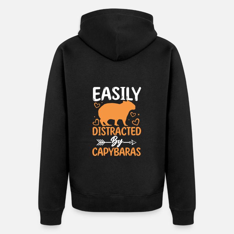 Capybara - Veste à capuche bio Premium Unisexe - noir