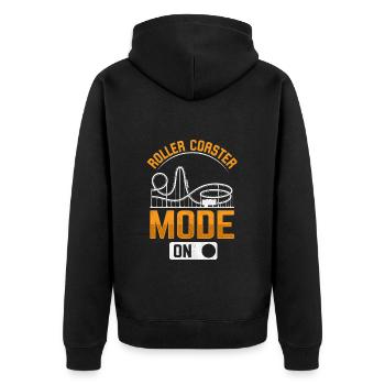 Parc à thème de montagnes russes - Veste à capuche bio Premium Unisexe - noir - Dos - Nico (187cm)
