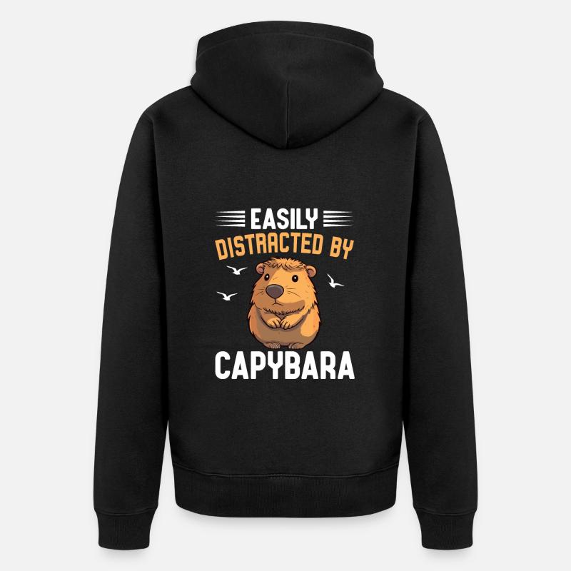 capybara - Veste à capuche bio Premium Unisexe - noir