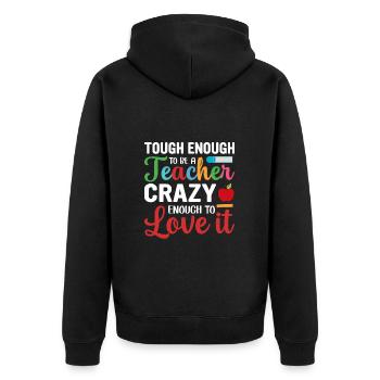 Enseignant - Veste à capuche bio Premium Unisexe - noir - Dos - Nico (187cm)