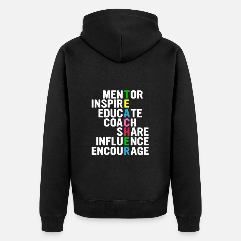 Enseignant - Veste à capuche bio Premium Unisexe - noir