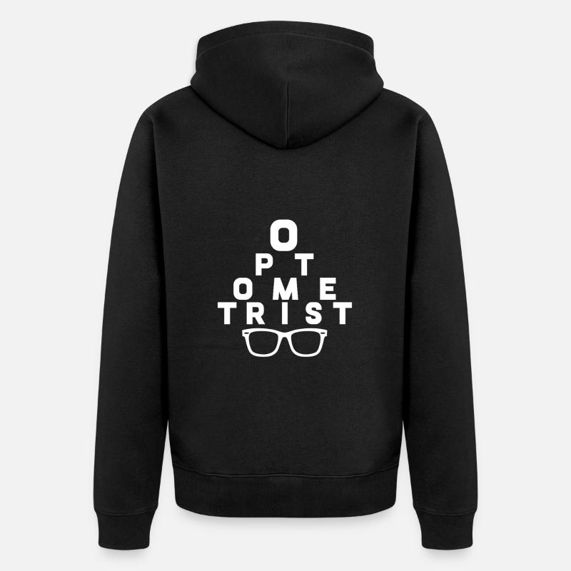 Optiker Optometrist - Unisex Premium Bio Zip Hoodie - Schwarz