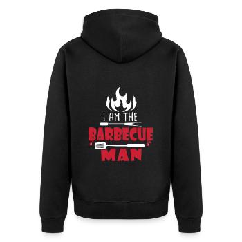 Cadeau papa I am the barbecue man daddy - Veste à capuche bio Premium Unisexe - noir - Dos - Nico (187cm)