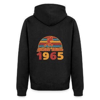 Football footballer Football player birthday 1965 - Unisex Premium Organic Zip Hoodie - black - Back - Nico (187cm)