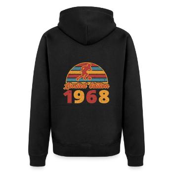 Fußball Fußballer Fußballspieler Geburtstag 1968 - Unisex Premium Bio Zip Hoodie - Schwarz - Hinten - Nico (187cm)