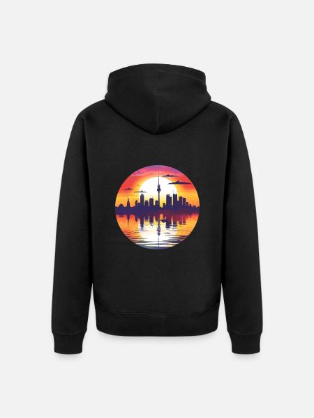 Iserlohn Skyline - Unisex Premium Organic Zip Hoodie - black