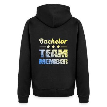 Équipe Bachelor - Veste à capuche bio Premium Unisexe - noir - Dos - Nico (187cm)