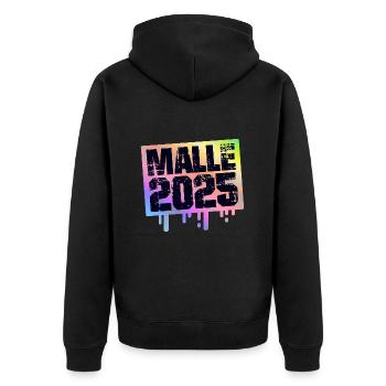 Malle 2025 Majorque colorée - Veste à capuche bio Premium Unisexe - noir - Dos - Nico (187cm)