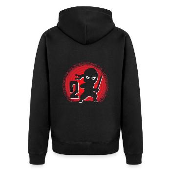 2ème anniversaire 2 ans Jeunes Ninjas Ninja - Veste à capuche bio Premium Unisexe - noir - Dos - Nico (187cm)