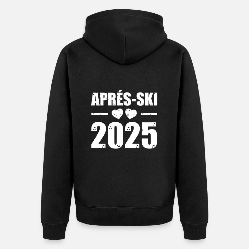 Après-ski 2025 Coeur - Veste à capuche bio Premium Unisexe - noir
