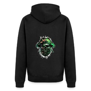 Capitaine Crâne de pirate - Veste à capuche bio Premium Unisexe - noir - Dos - Nico (187cm)