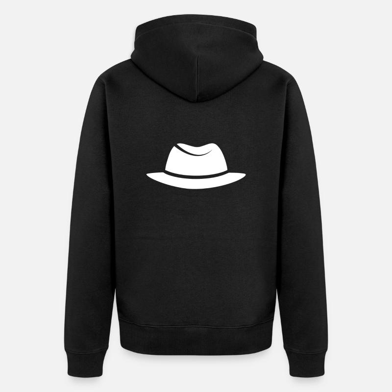Hut - Unisex Premium Bio Zip Hoodie - Schwarz