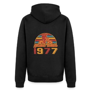 Bicycles Cyclist Bicycle Birthday 1977 - Unisex Premium Organic Zip Hoodie - black - Back - Nico (187cm)