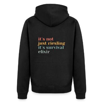 Schorle Riesling Pfalz Weinfest Wine Lover Motiv - Veste à capuche bio Premium Unisexe - noir - Dos - Nico (187cm)