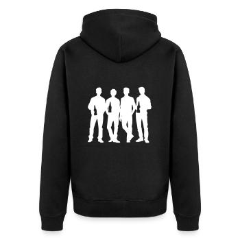 Bachelor Party Team Celebrating Bachelor Party - Unisex Premium Organic Zip Hoodie - black - Back - Nico (187cm)