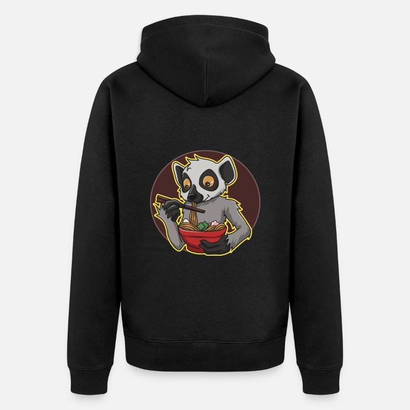 Ramen lémurien - Veste à capuche bio Premium Unisexe - noir