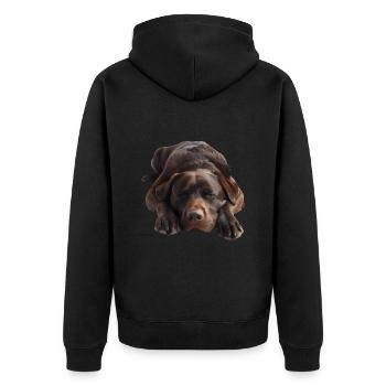 Labrador - Veste à capuche bio Premium Unisexe - noir - Dos - Nico (187cm)