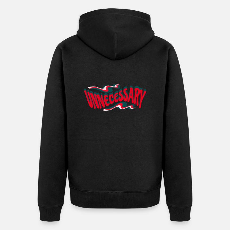 Texte de déclaration rétro inutile - Veste à capuche bio Premium Unisexe - noir