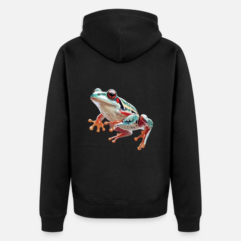 Frosch - Unisex Premium Bio Zip Hoodie - Schwarz