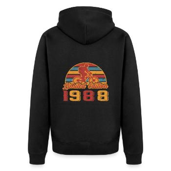 Bicycle Mountain Bike Bicycles Bike Year of construction 1988 - Unisex Premium Organic Zip Hoodie - black - Back - Nico (187cm)