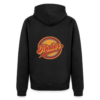 Maler Malerin Malermeister Handwerker Beruf - Unisex Premium Bio Zip Hoodie - Schwarz - Hinten - Nico (187cm)