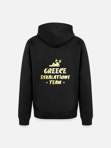 Greece Escalation - Unisex Premium Organic Zip Hoodie - black