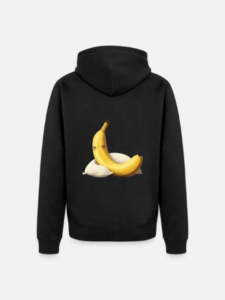 Banane - Unisex Premium Bio Zip Hoodie - Schwarz
