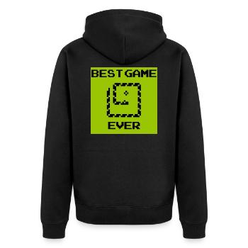 serpent gamer 3210 téléphone portable pixel rétro 90s nerd téléphone portable - Veste à capuche bio Premium Unisexe - noir - Dos - Nico (187cm)