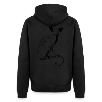CAKE - Veste à capuche bio Premium Unisexe - noir - Dos - Nico (187cm)