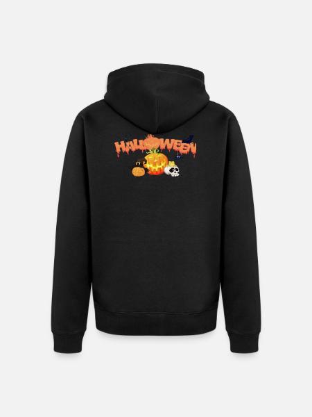 Halloween - Unisex Premium Bio Zip Hoodie - Schwarz