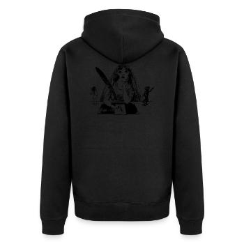 auteur - Veste à capuche bio Premium Unisexe - noir - Dos - Nico (187cm)