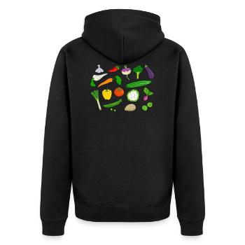 légume - Veste à capuche bio Premium Unisexe - noir - Dos - Nico (187cm)